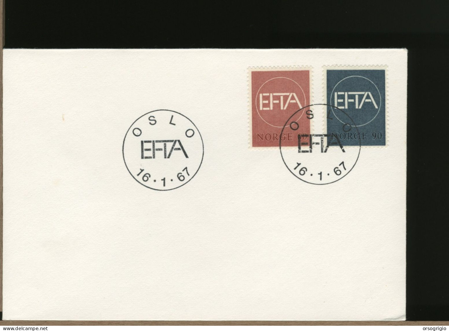 NORVEGIA - NORGE - FDC 1967    EFTA - FDC
