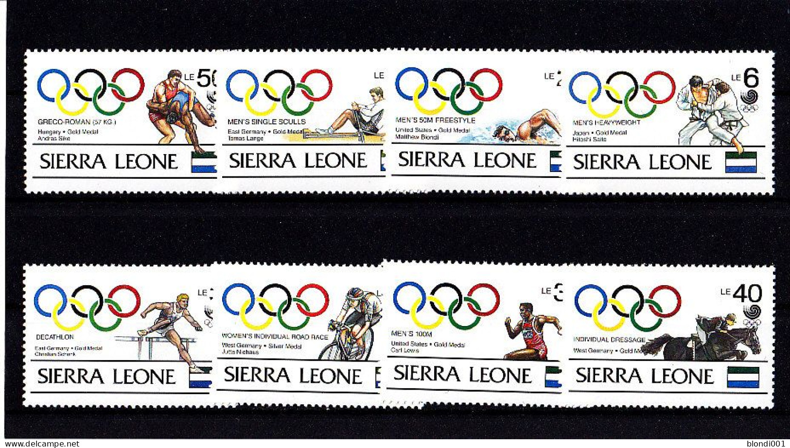 Olympics 1988 - Cycling - Judo - SIERRA LEONE - Set 8v MNH - Summer 1988: Seoul