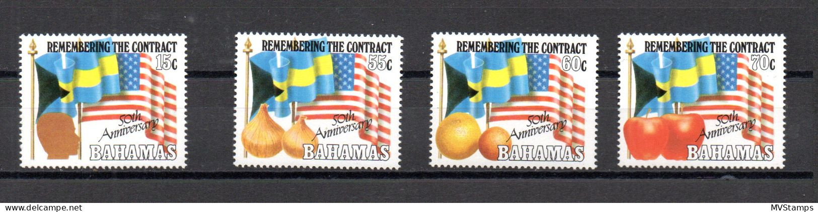 Bahamas 1993 Set Flags/Food/Agraric (Michel 797/800) MNH - Bahama's (1973-...)