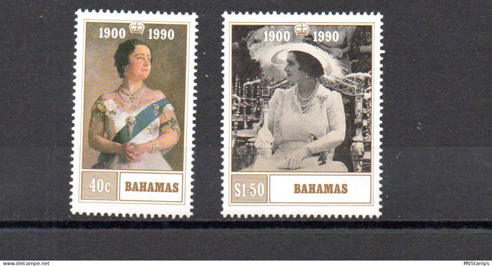 Bahamas 1990 Set Queen Elizabeth (Michel 726/27) MNH - Bahamas (1973-...)