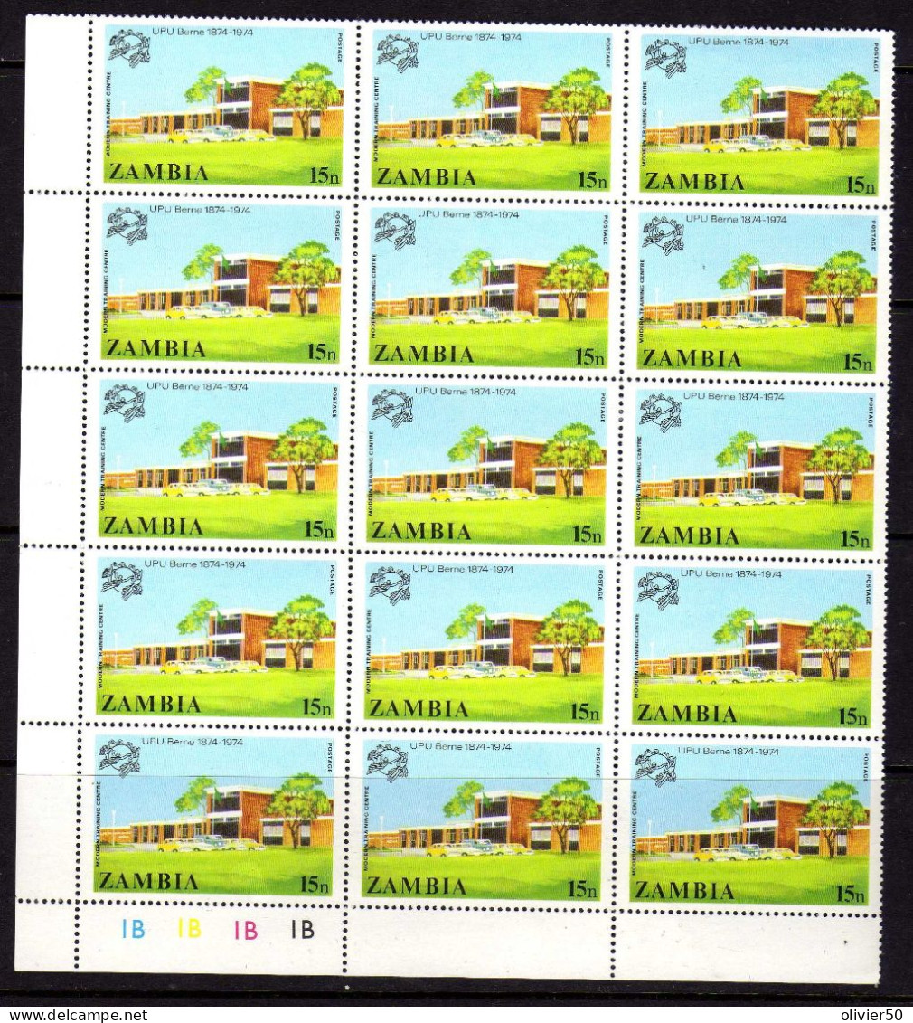 Zambie - 1974 - 15 N.  Centenaire De L'UPU  Neufs** - MNH - Zambie (1965-...)