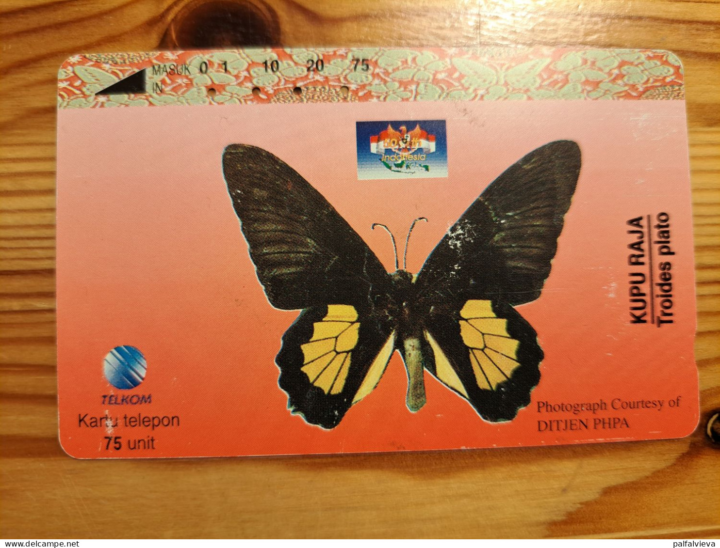 Phonecard Indonesia - Butterfly - Indonésie