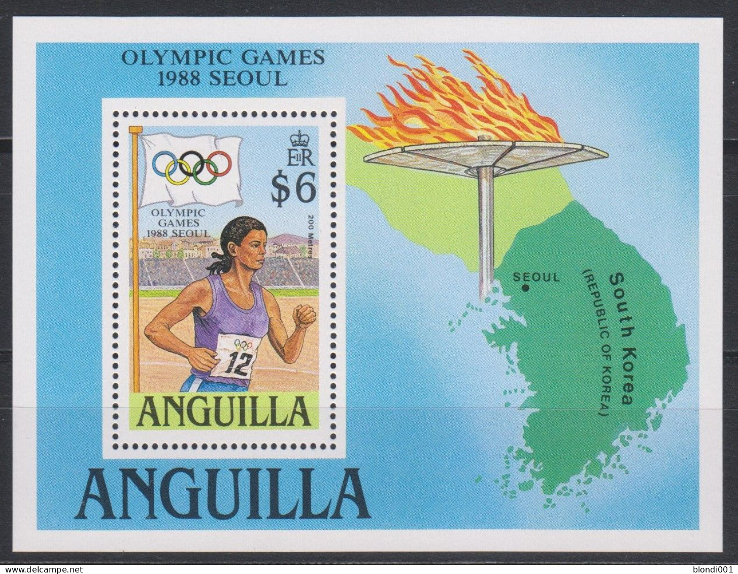 Olympics 1988 - Athletics - ANGUILLA - S/S MNH - Estate 1988: Seul