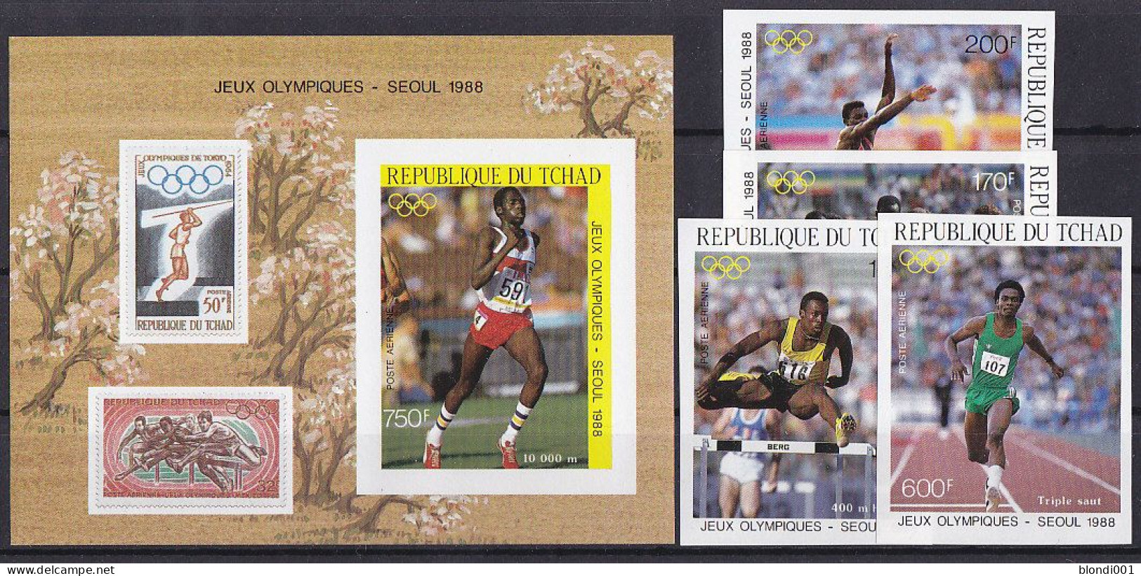 Olympics 1988 - Athletics - CHAD - S/S+Set Imp. MNH - Zomer 1988: Seoel