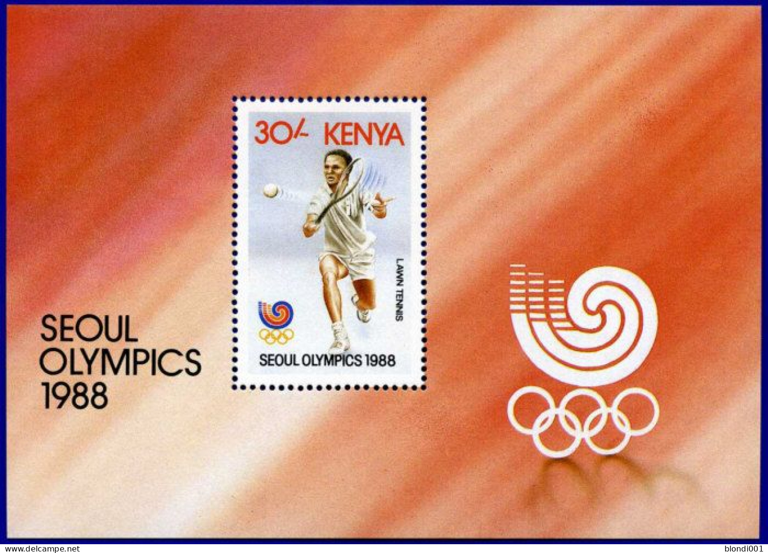 Olympics 1988 - Tennis - KENYA - S/S MNH - Estate 1988: Seul