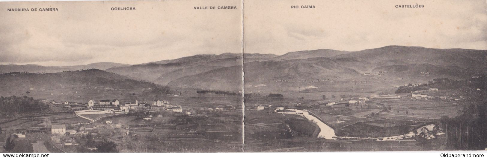 POSTCARD PORTUGAL - MACIEIRA DE CAMBRA, COELHOSA, VALE DE CAMBRA , PANORAMICO - DOUBLE POSTCARD - Aveiro