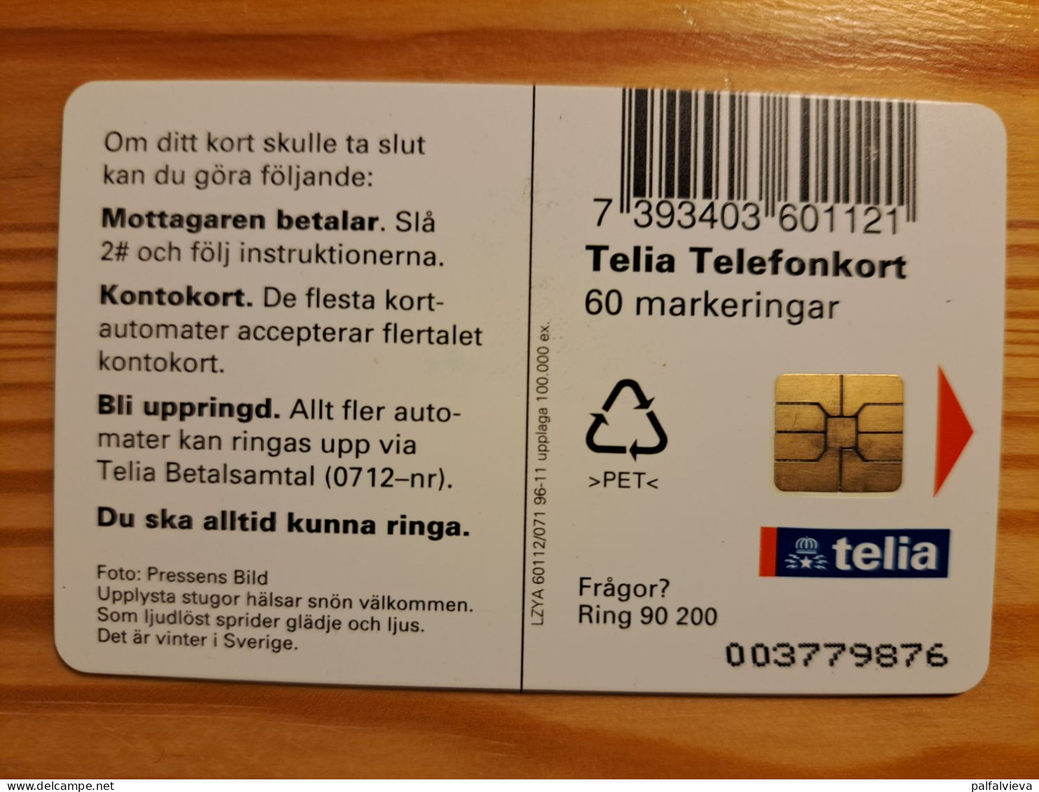 Phonecard Sweden - Christmas - Schweden