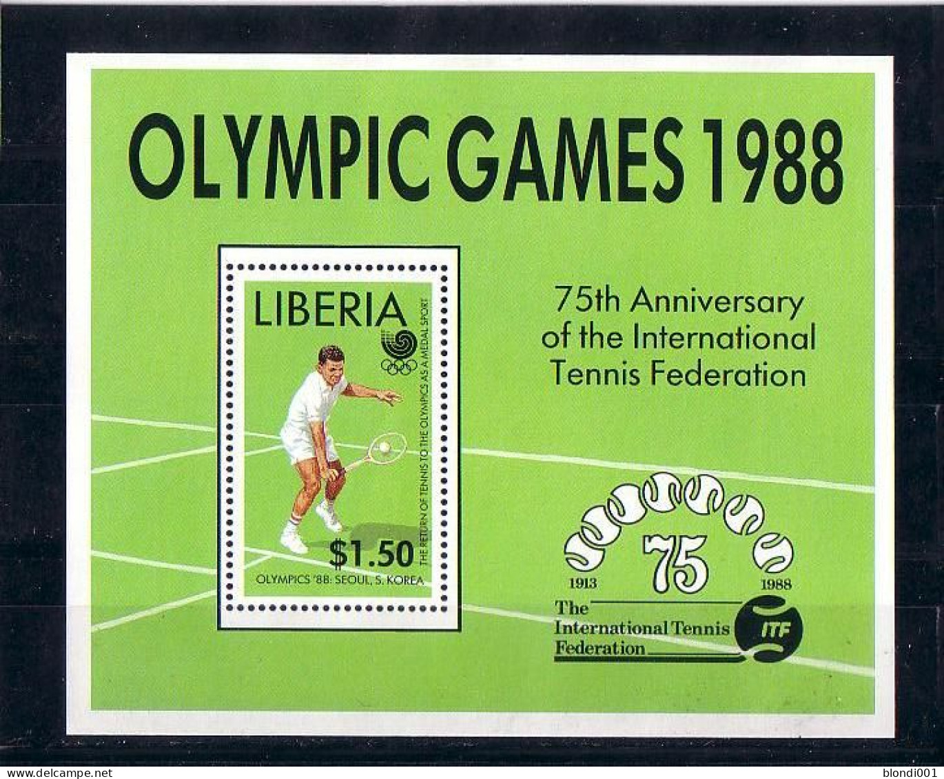 Olympics 1988 - Tennis - LIBERIA - S/S MNH - Zomer 1988: Seoel