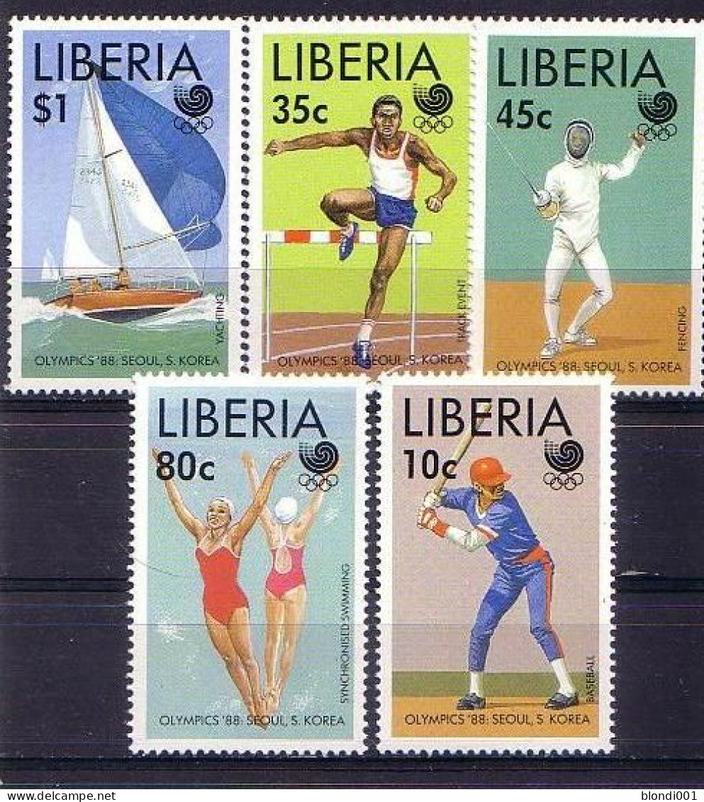 Olympics 1988 - Baseball - LIBERIA - Set MNH - Zomer 1988: Seoel