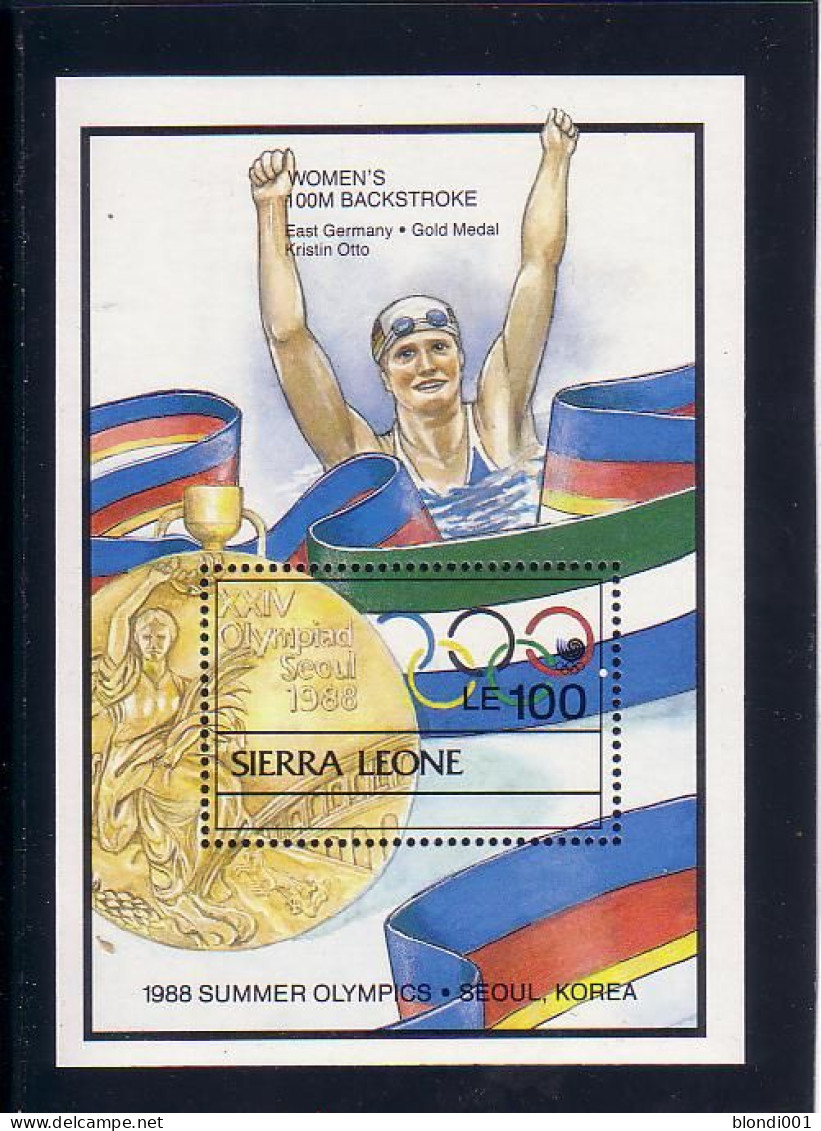 Olympics 1988 - Swimming - SIERRA LEONE - S/S MNH - Estate 1988: Seul