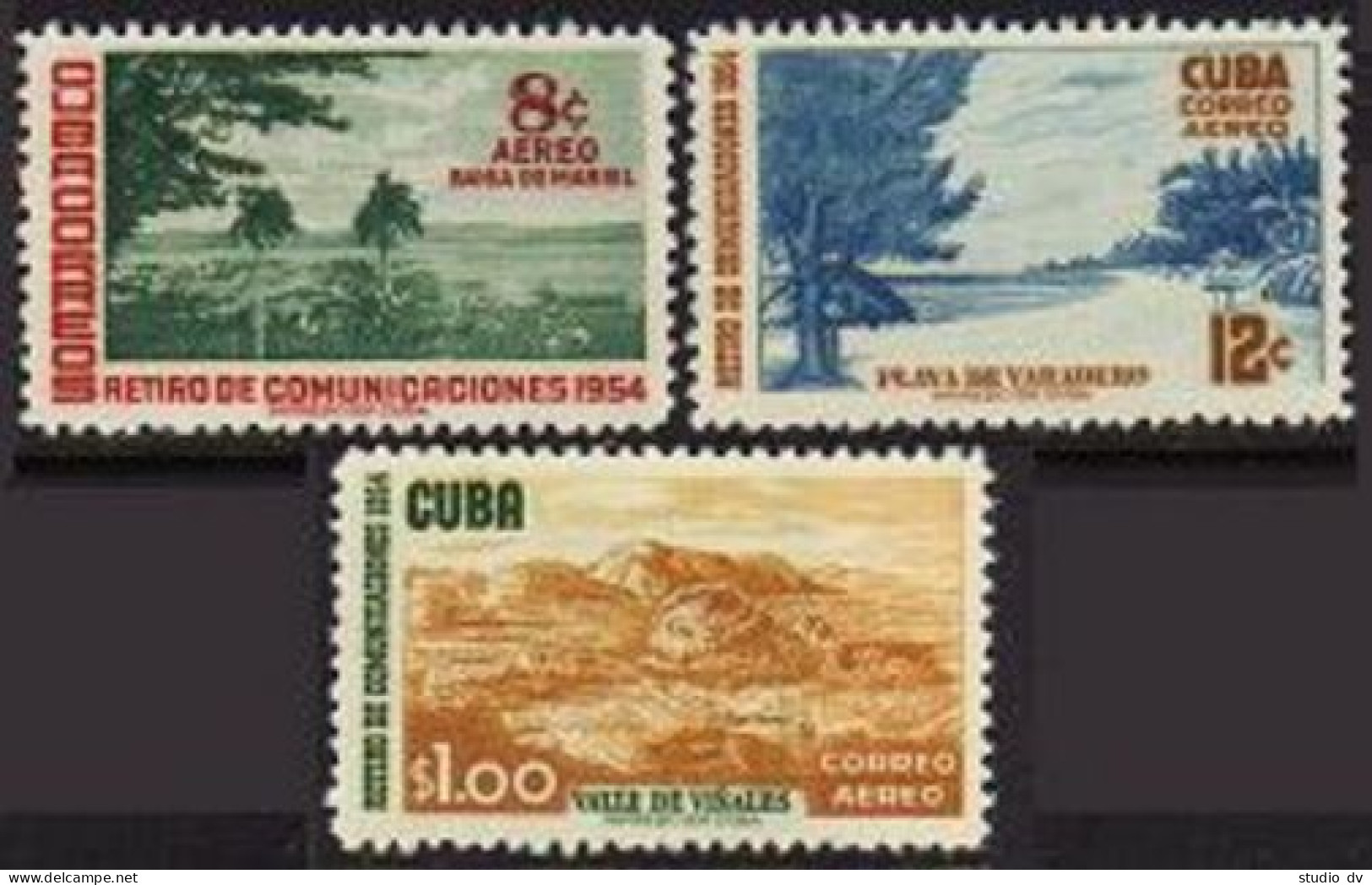 Cuba C114-C116,MNH.Michel 458-460. Views 1955.Mariel Beach,Mariel Bay,Valley. - Ungebraucht