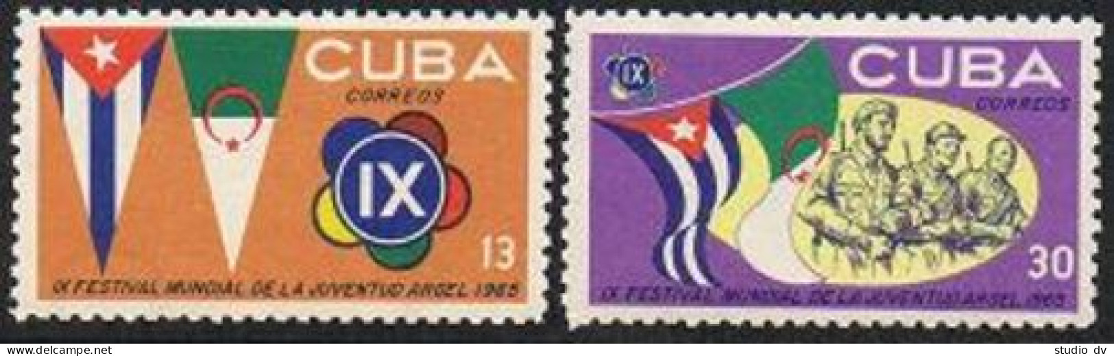 Cuba 969-970,MNH. World Youth, Students Congress, 1965. - Neufs