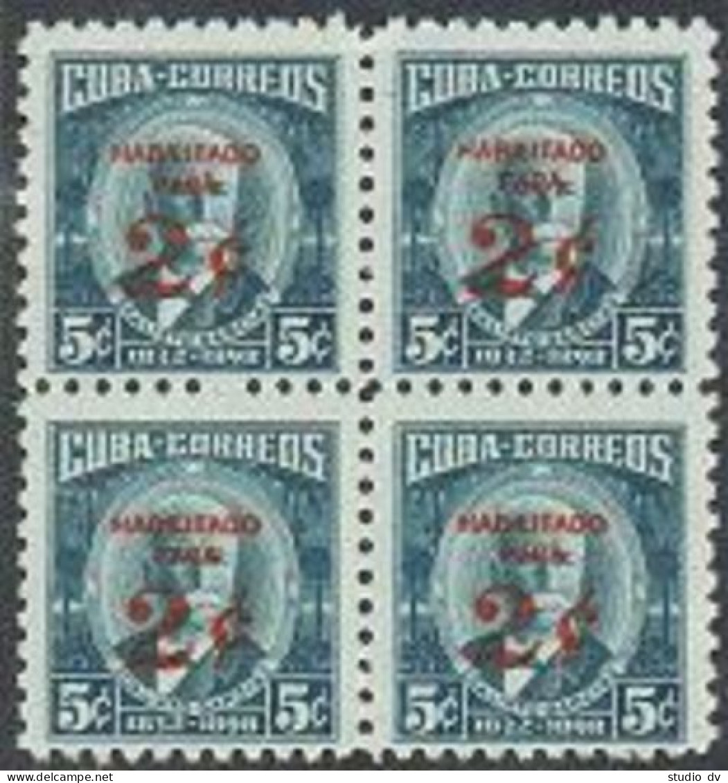 Cuba 642 Block/4, MNH. Michel 666. Calixto Garcia, HABILITADO, New Value, 1960. - Ungebraucht