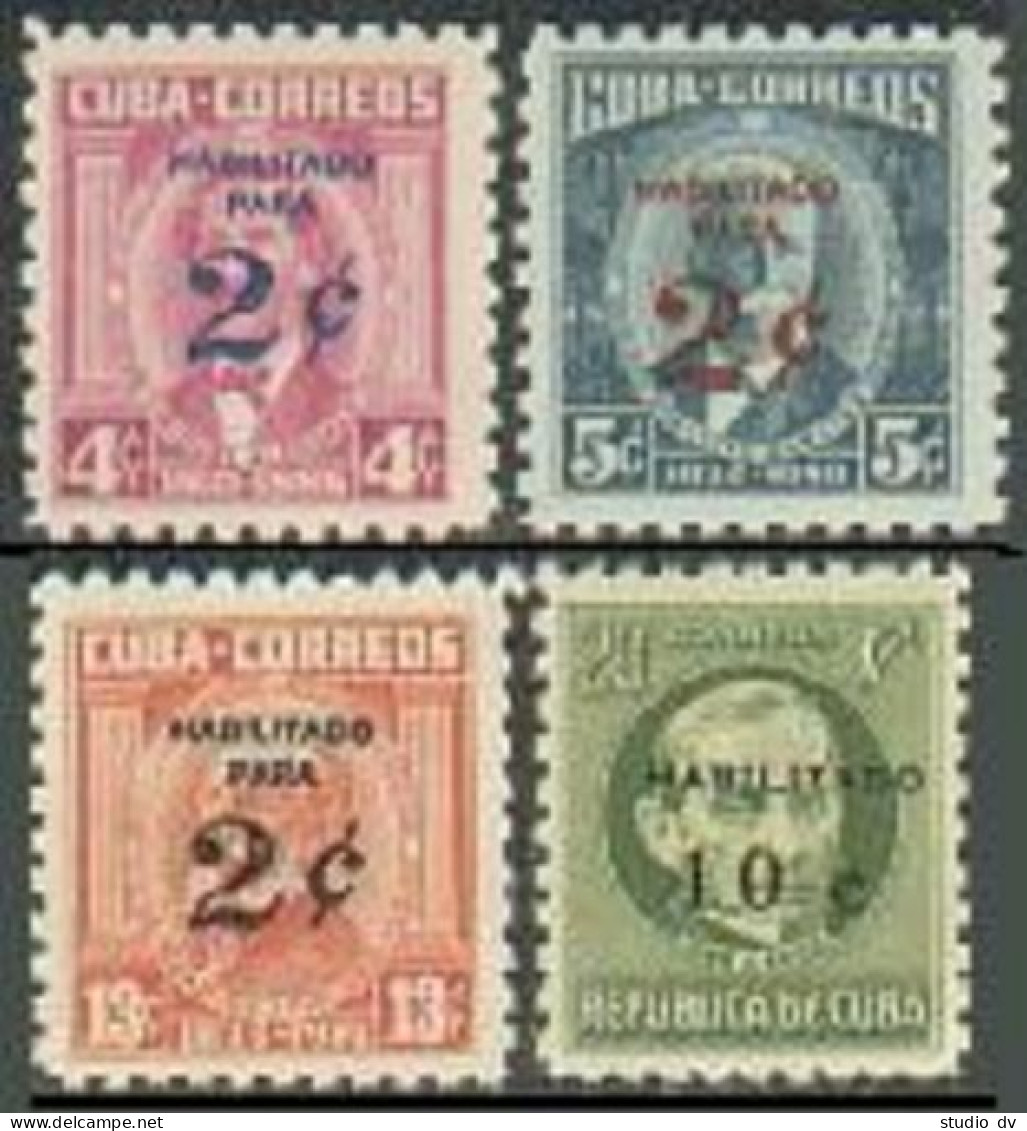 Cuba 641-644, Hinged. Michel 665-668. HABILITADO And New Value Surcharged, 1960. - Unused Stamps