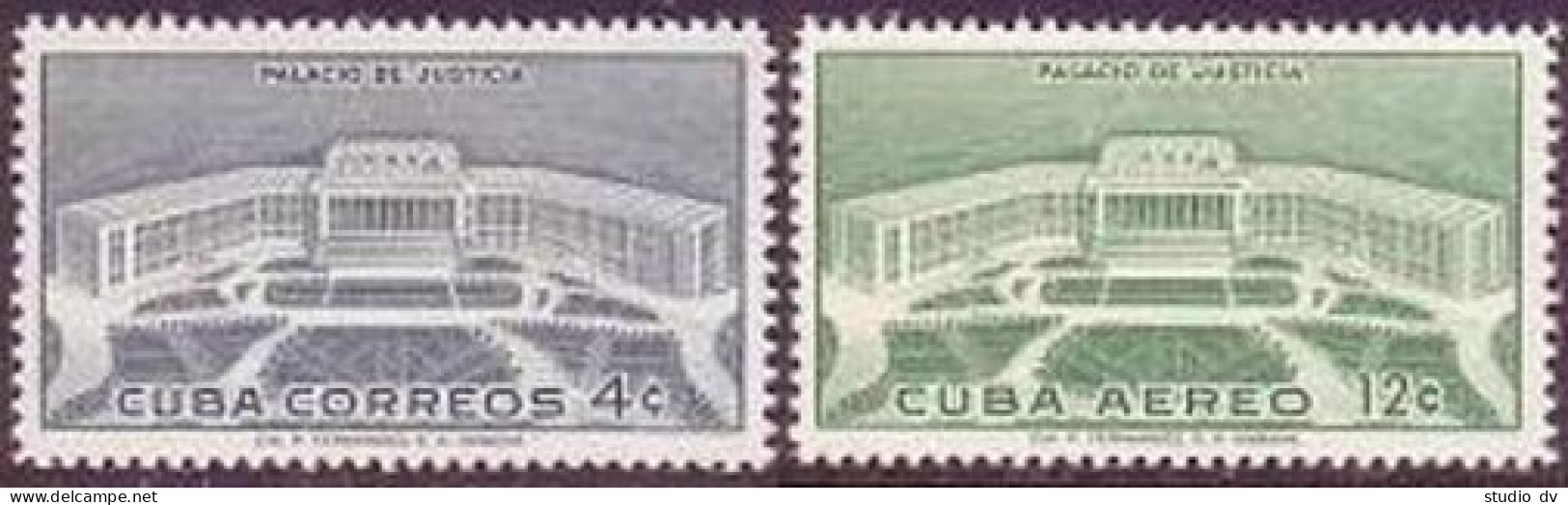 Cuba 576,C165,lightly Hinged.Michel 543-544. New Palace Of Justice,Havana,1957. - Ungebraucht