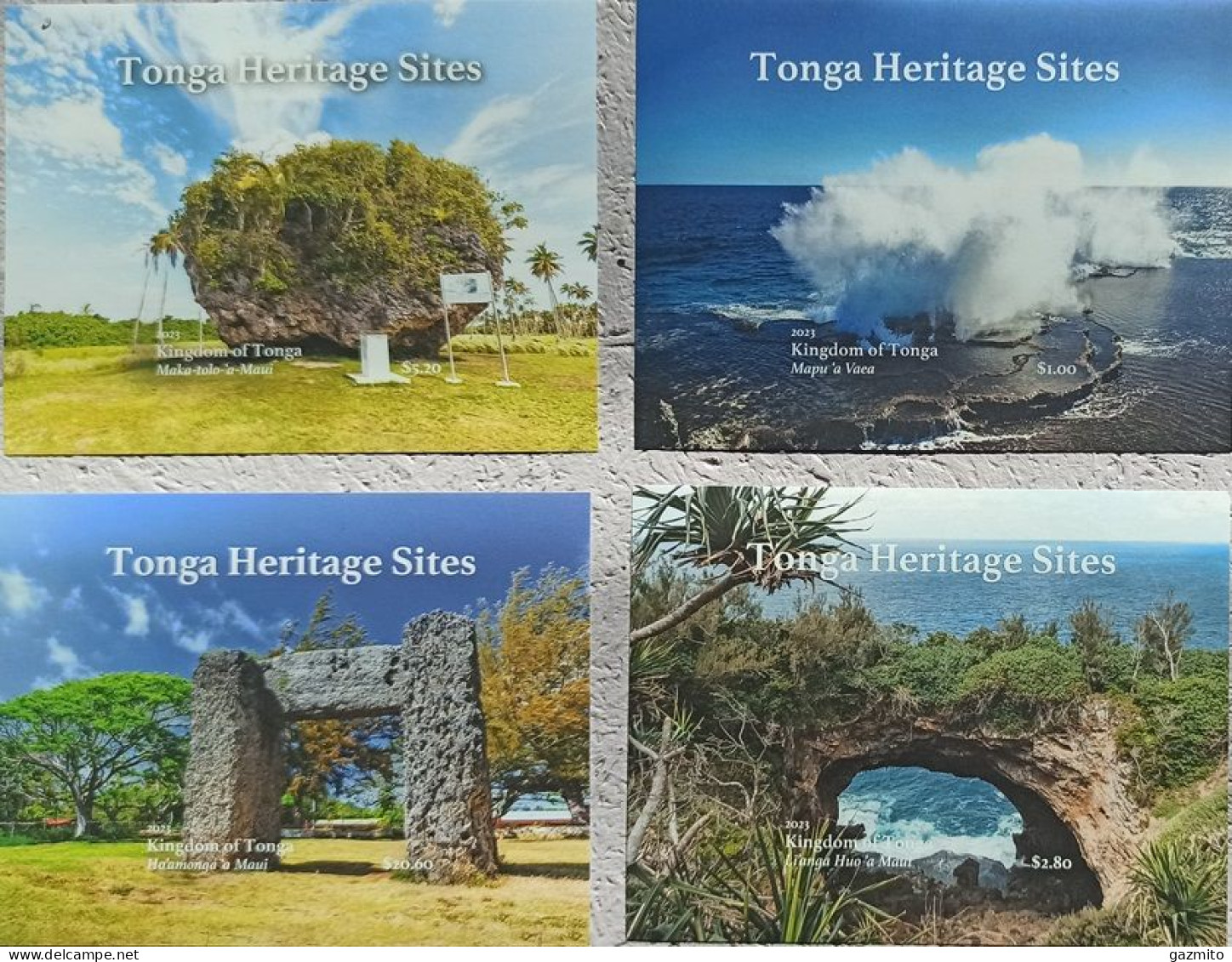 Tonga 2023, Heritage Sites, Men's And Natural Architecture, 4Blocks IMPERFORATED - Monumentos