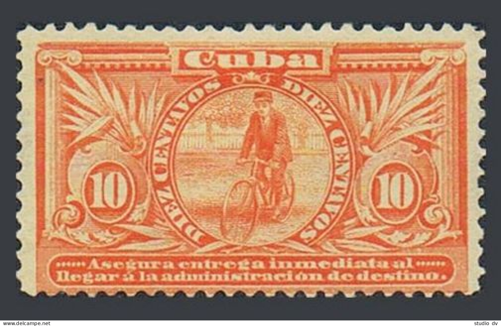 Cuba E3 INMEDIATA, Hinged. Michel 6-II. Special Delivery 1902. Messenger, Cycle. - Neufs