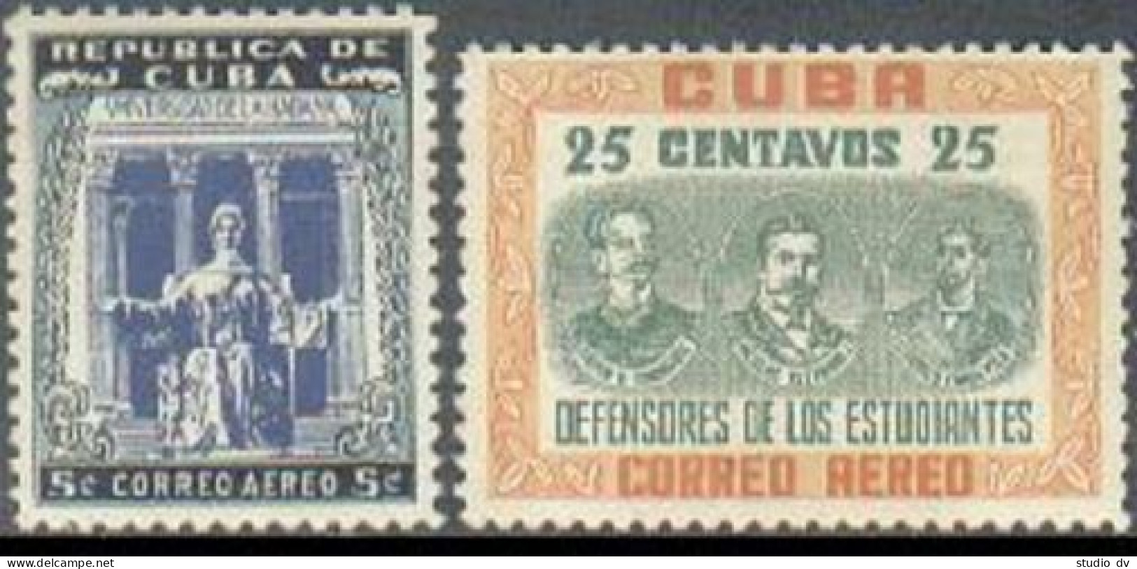 Cuba C73-C74, MNH. Michel 366-367. Execution Of 8 Medical Students. 1952. - Nuovi