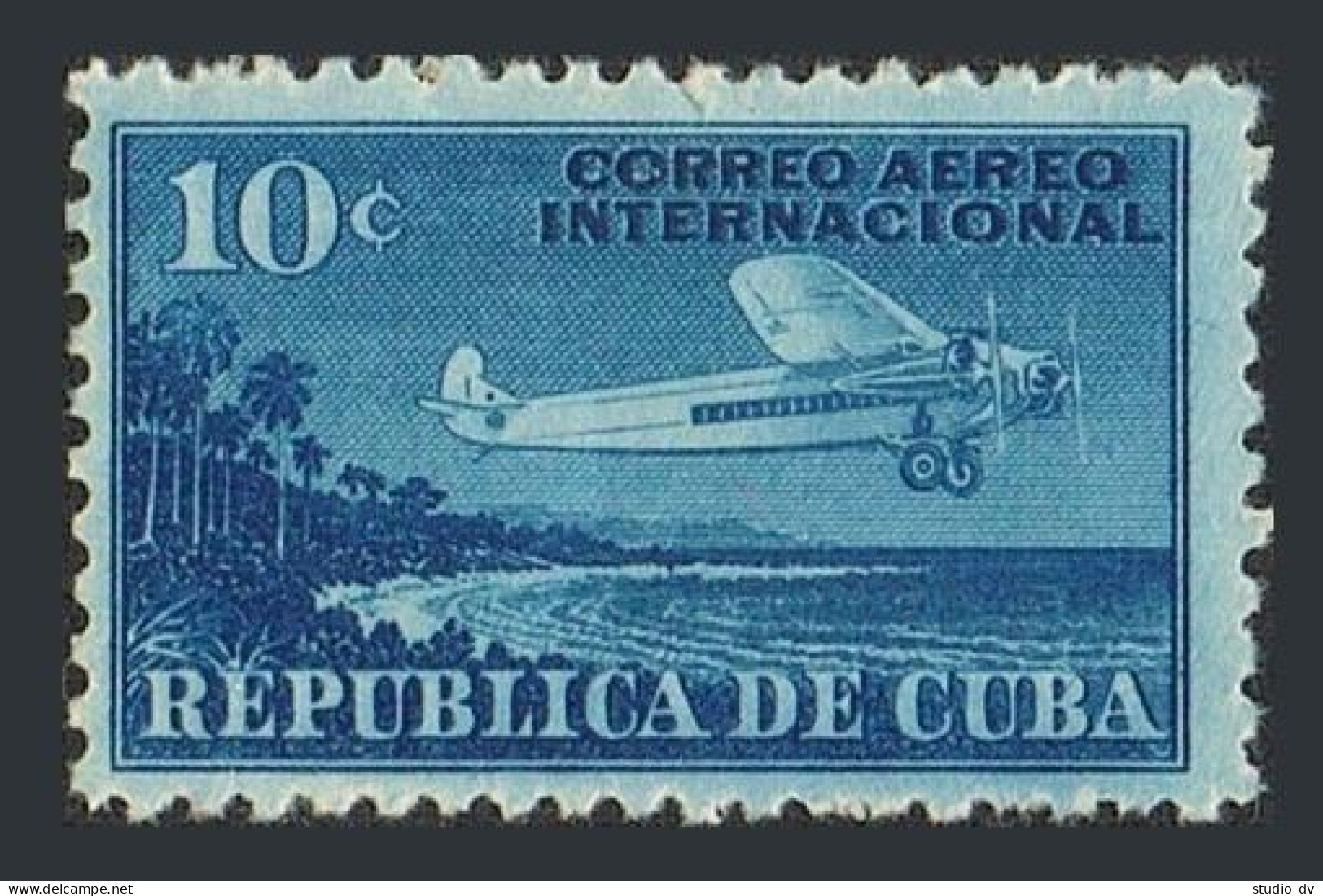 Cuba C5, Lightly Hinged. Michel 81. Air Post 1931. Airplane And Coast Of Cuba. - Ongebruikt