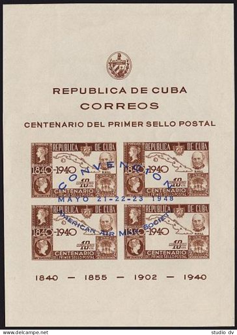 Cuba C39,MNH.Michel 219 Bl.3. American Air Mail Convention Havana,1948. - Neufs