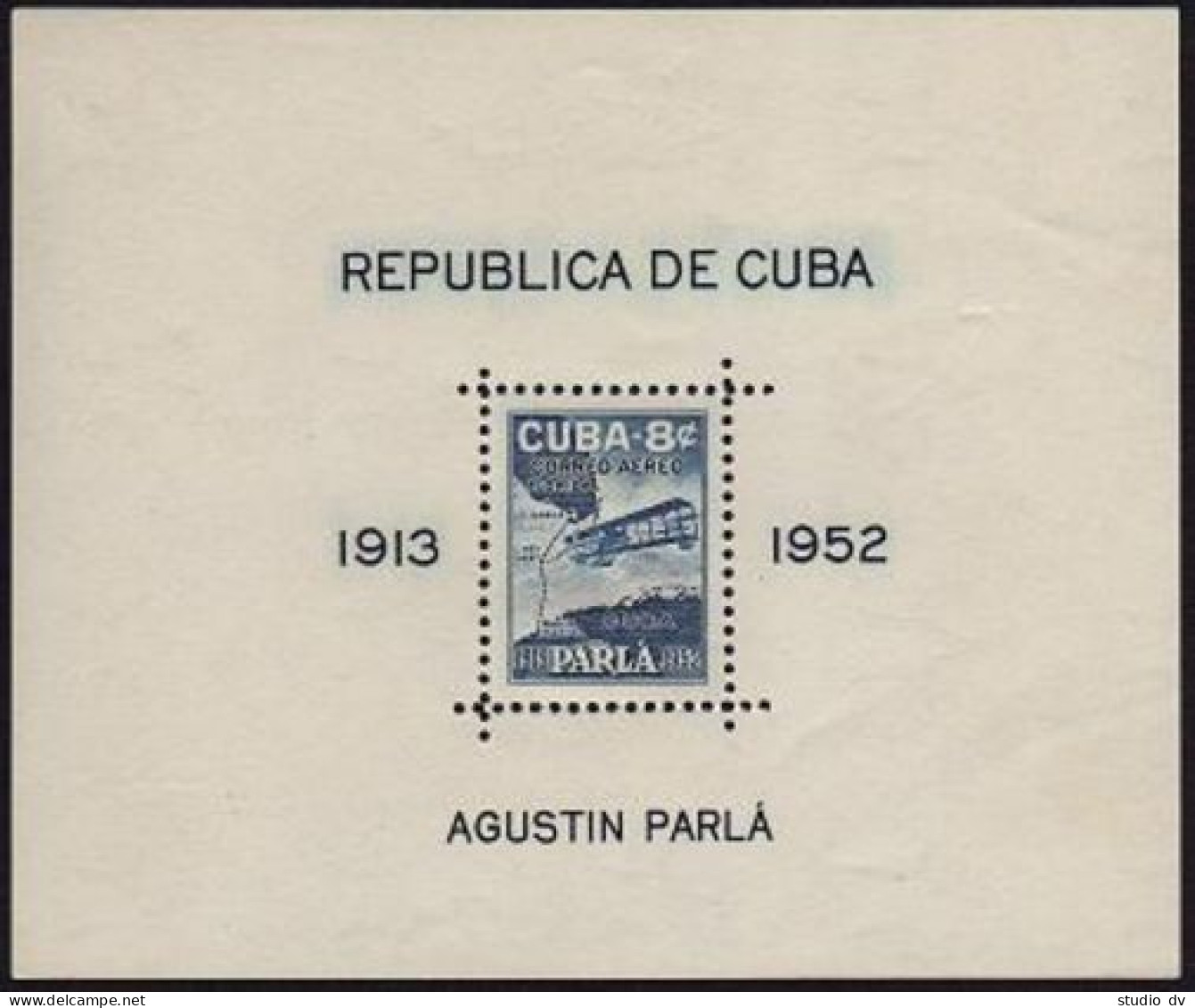 Cuba C61a-C62a,C61b-C62b,as Lightly Hinged. Flight Of Augustin Parla-30.1952. - Unused Stamps