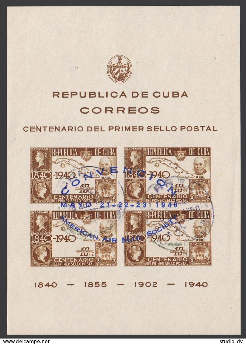 Cuba C39,used.Michel 219 Bl.3. American Air Mail Convention Havana,1948. - Neufs