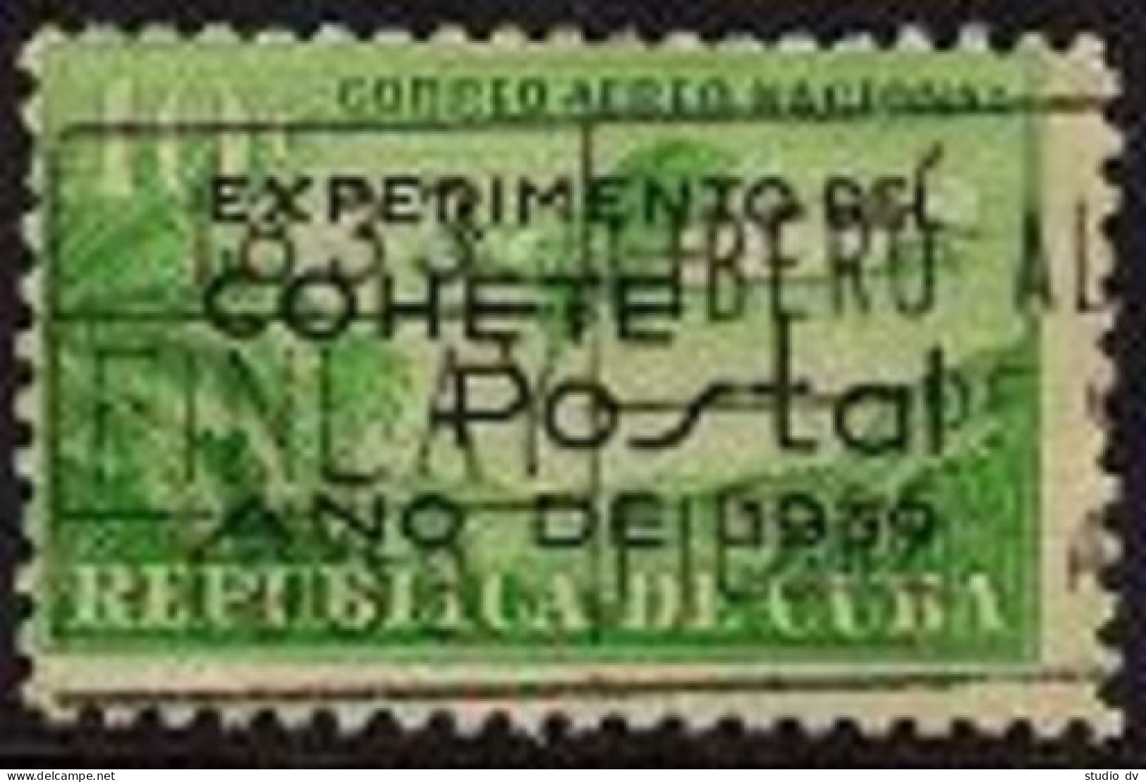 Cuba C31, Used. Michel 161. Experimental Postal Rocket Flight, 1939. - Unused Stamps