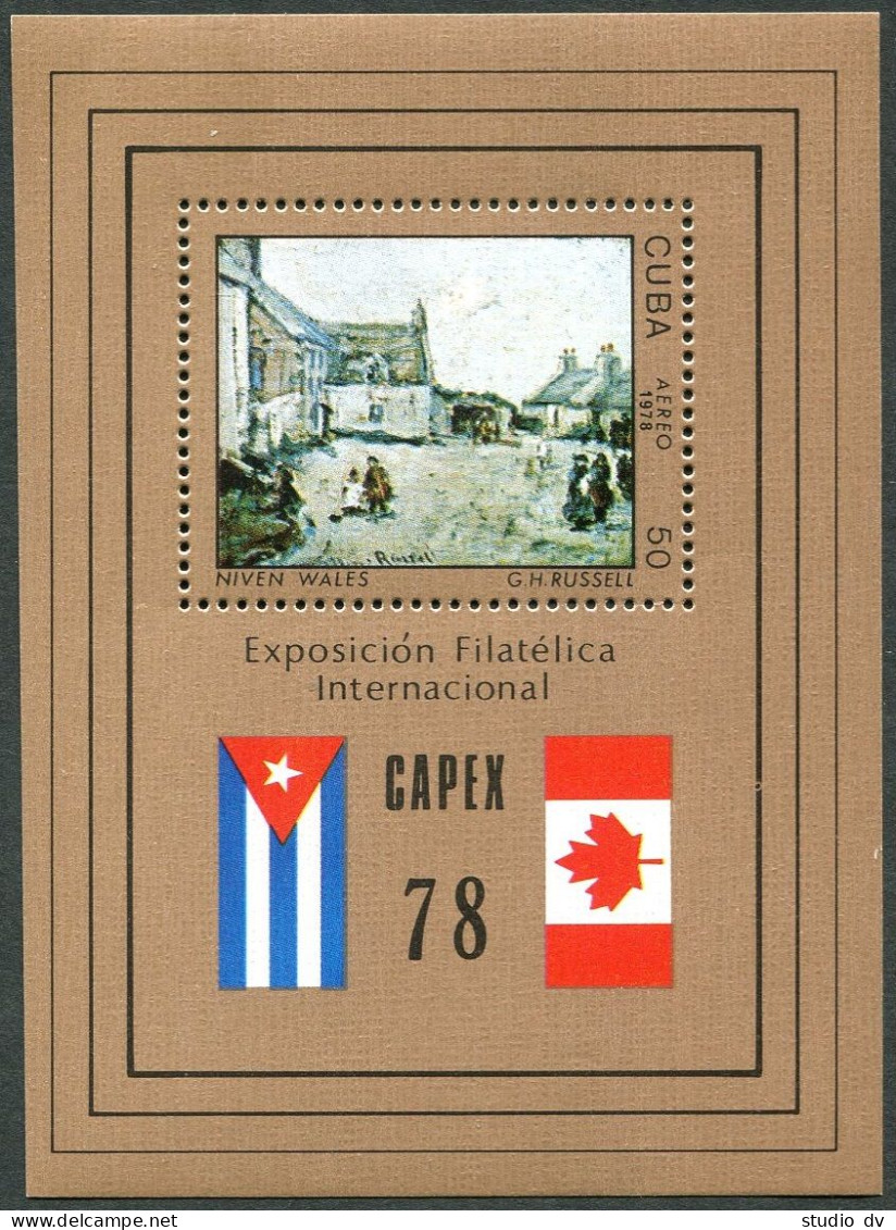 Cuba C285,MNH.Michel 2302 Bl.54. CAPEX-1978.Nevin,Wales,by G.H.Russell. - Neufs