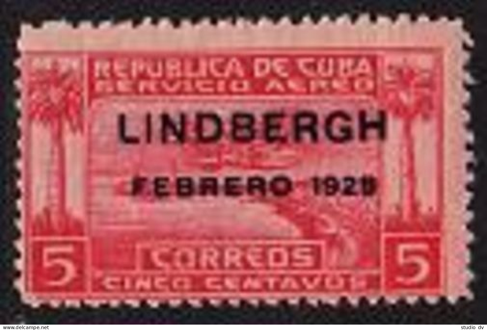 Cuba C2, MNH. Michel 68. Air Post 1928. Seaplane Over Havana Harbor/LINDBERGH. - Nuovi