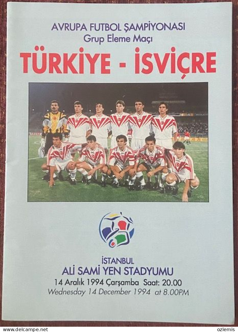 TURKEY - SWITZERLAND ,EUROPA  CUP  ,MATCH , SCHEDULE ,1994 - Tickets D'entrée