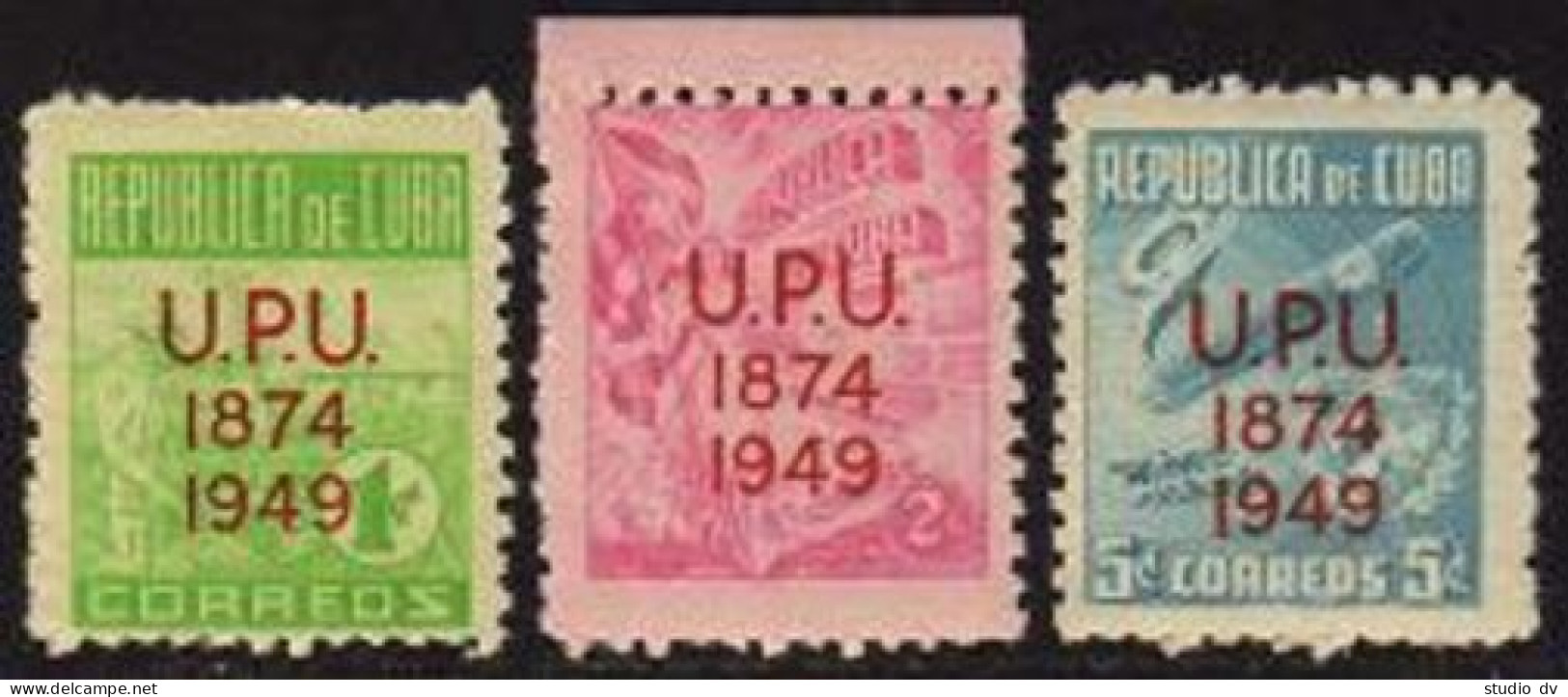 Cuba 449-451, Lightly Hinged. Michel 255-257. Tobacco Industry,Flag,Arms,UPU-75. - Neufs