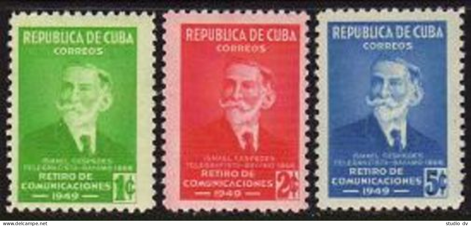 Cuba 438-440, Lightly Hinged. Michel 247-249. Ismael Cespedes, 1949. - Nuevos