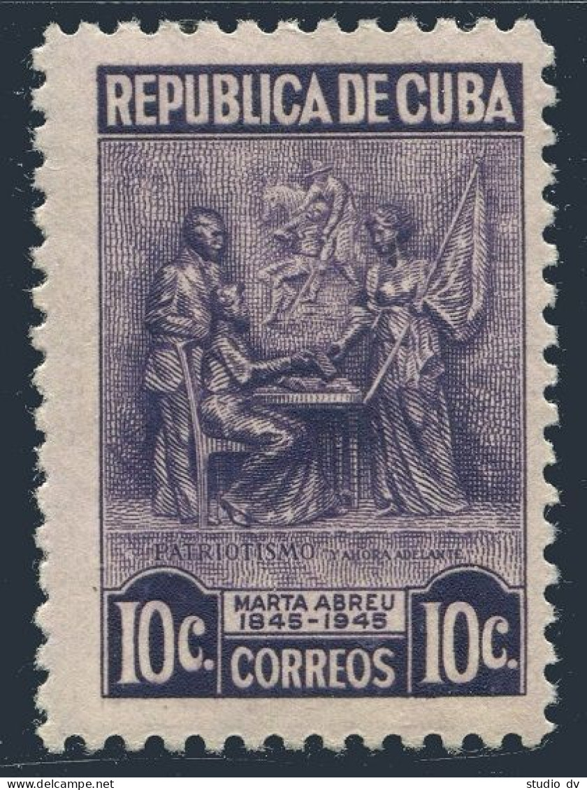 Cuba 413, Hinged. Michel 216. Marta Abreu Arenabio De Esteve, 1947. Patriotism. - Nuovi
