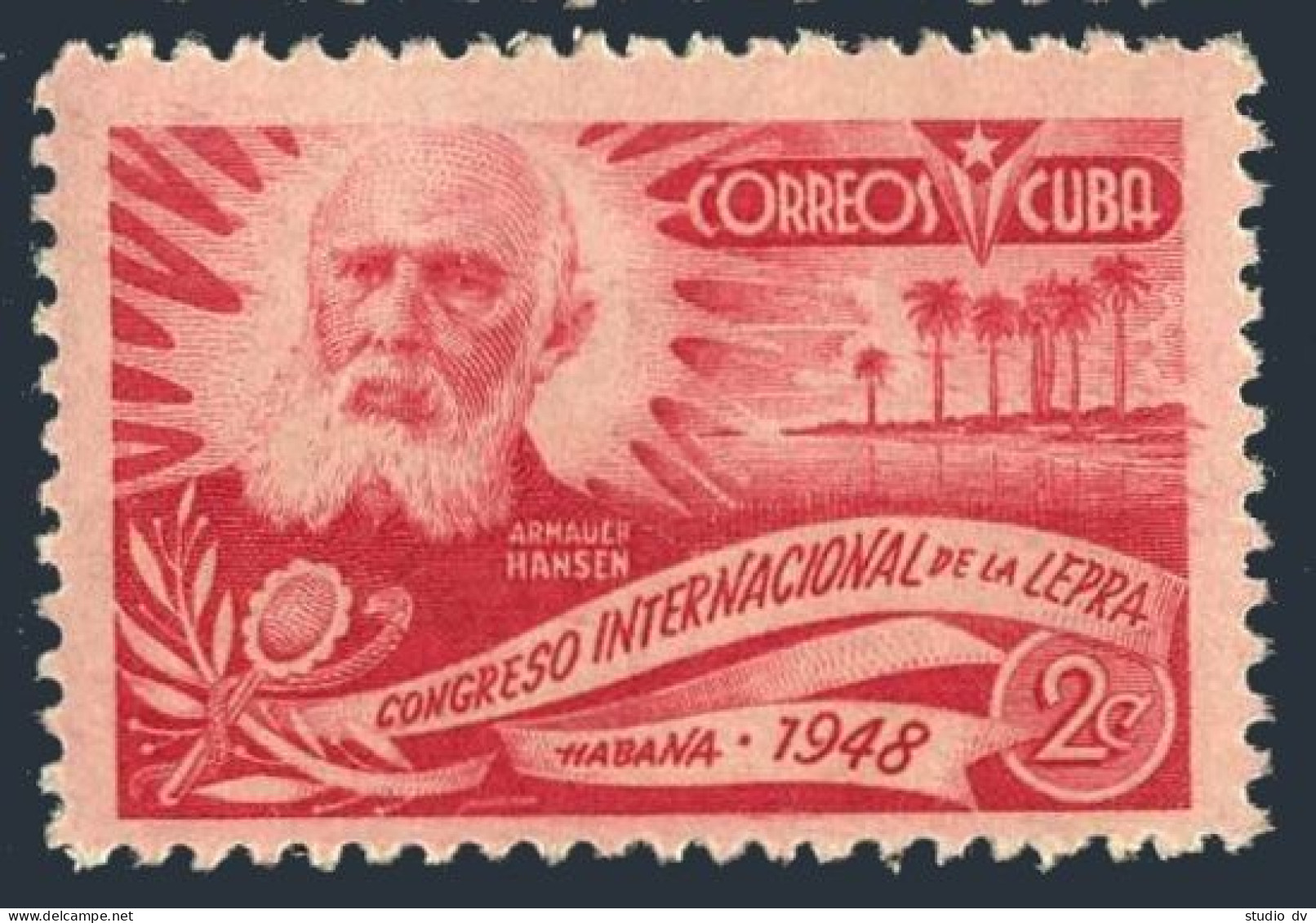 Cuba 414, Lightly Hinged. Michel 217. Leprosy Congress, 1948. Armauer Hansen. - Ongebruikt