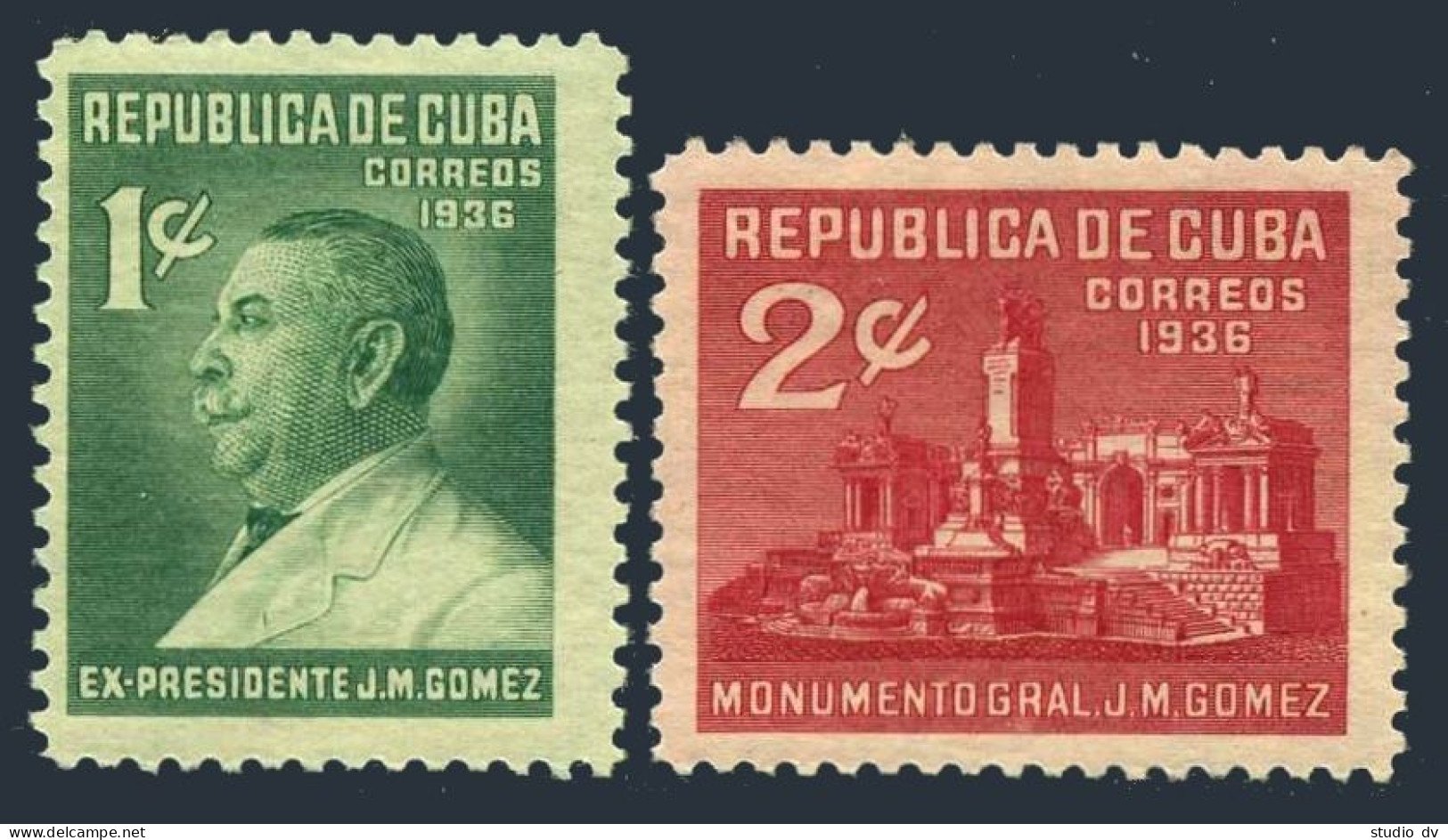 Cuba 322-323, MNH. Michel 118-119. General Jose Miguel Gomes, 1936. - Nuevos