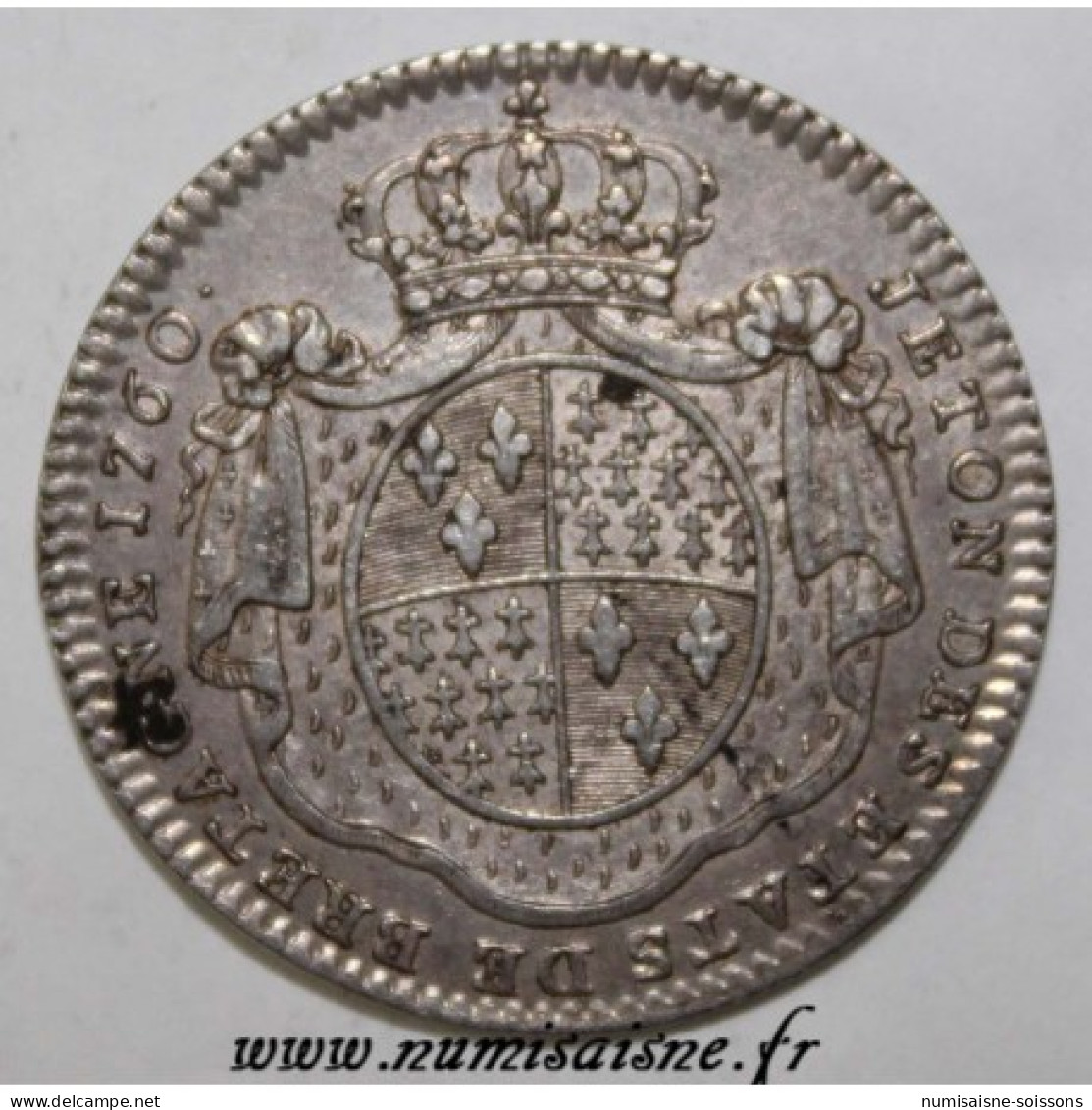 ETATS DE BRETAGNE - JETON - 1760 - LOUIS XV - TTB+ - Monarquía / Nobleza