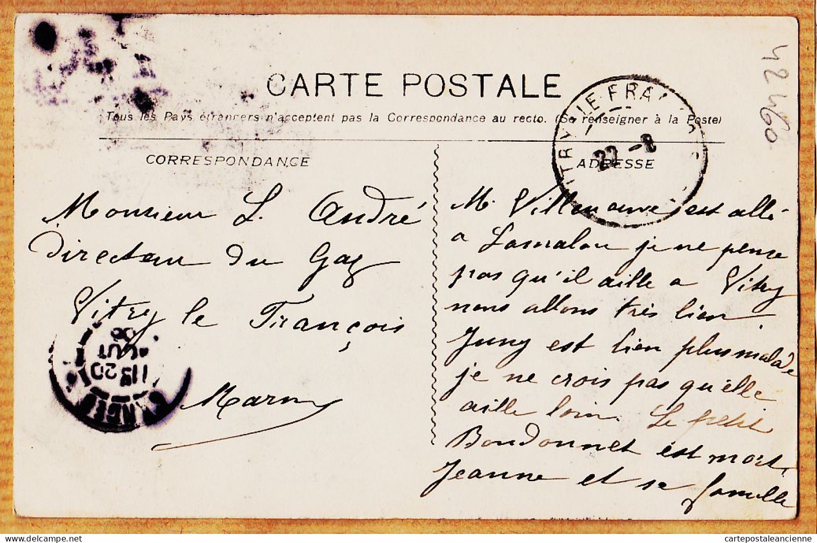 03382 ● Rare GANGES Environs Hérault Château VAL MARIE 1906 à ANDRE Directeur Du Gaz Vitry-le-François - CASTELLA - Ganges