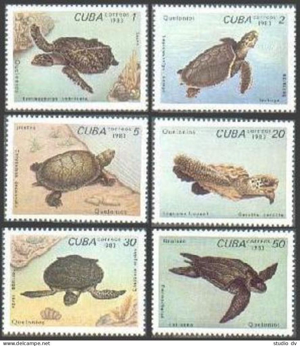 Cuba 2617-2622,MNH.Michel 2766-2771. Turtles 1983. - Neufs
