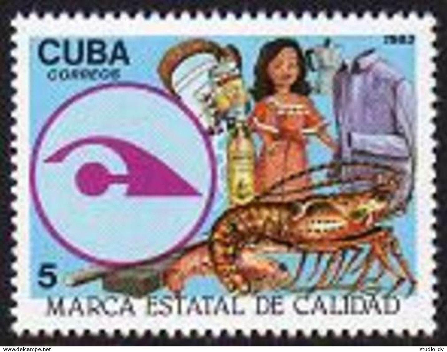 Cuba 2613,MNH.Michel 2762. State Quality Seal,Lobster,1983. - Ongebruikt
