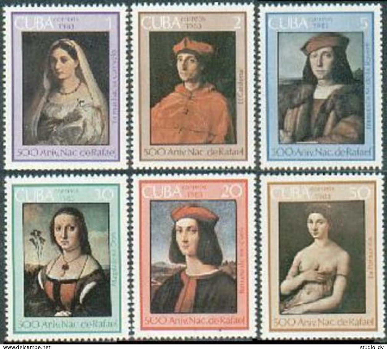 Cuba 2607-2612, MNH. Michel 2756-2761. Painting By Raphael, 1983. - Unused Stamps