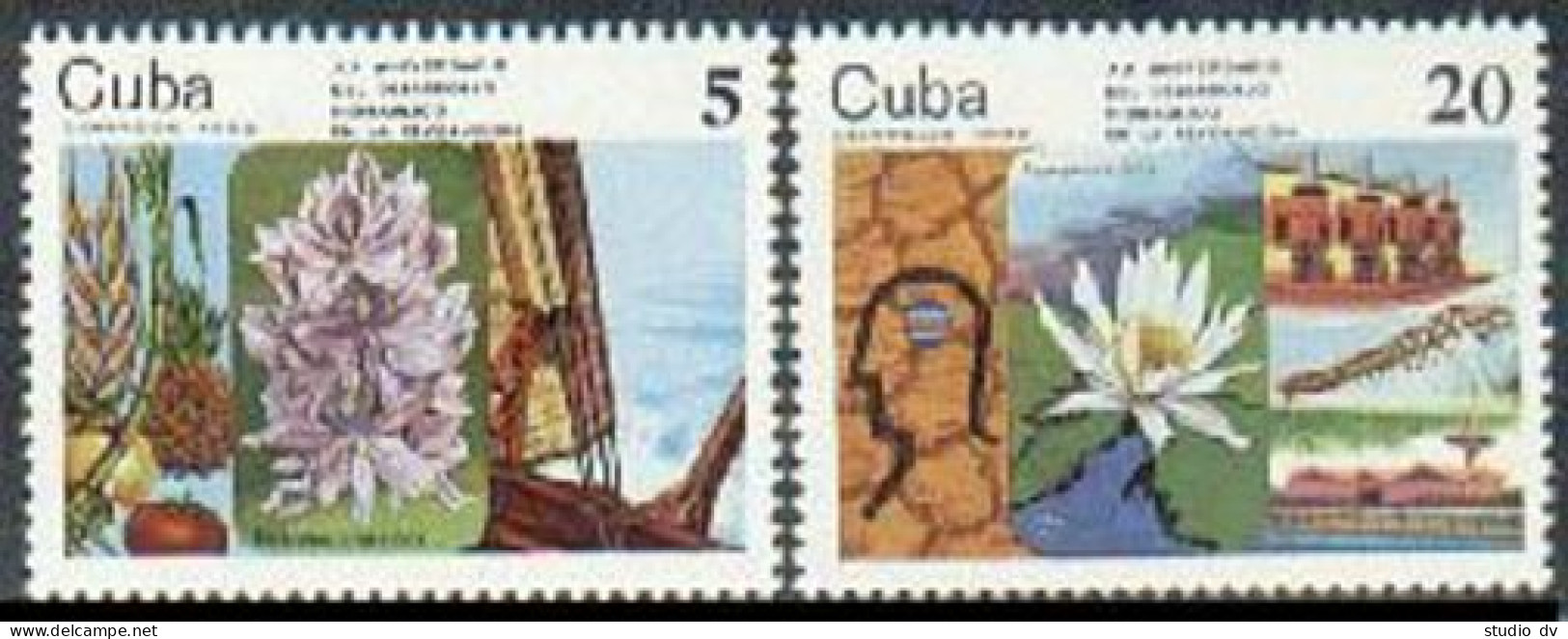 Cuba 2532-2533, MNH. Mi 2681-2682. Hydraulic Development Plan-20, 1982. Fruits, - Ongebruikt
