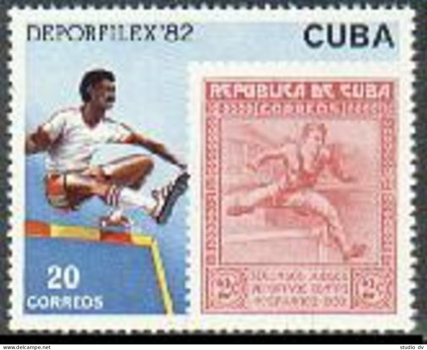 Cuba 2517,MNH.Michel 2666. DEPORFLEX-1982:Hurdler. - Nuevos
