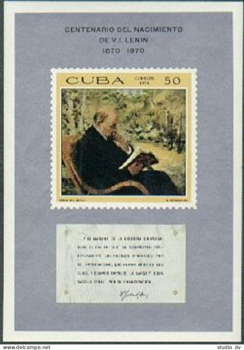 Cuba 1516-1522,1523, MNH. Mi 1588-1594,Bl.36. V.Lenin Birth-100,1970. Paintings. - Neufs