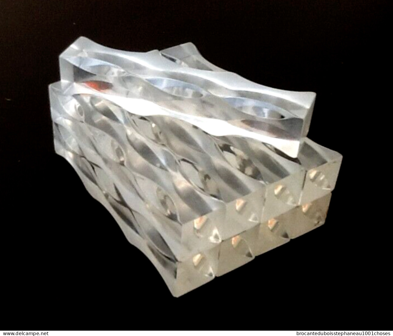 Années 1970   9 Porte-couteaux   Plexiglass Transparent - Glas & Kristal