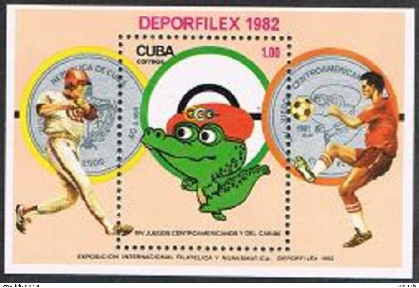 Cuba 2526-531,2534,MNH. Central American,Caribbean Games 1982.Baseball,Boxing,  - Unused Stamps