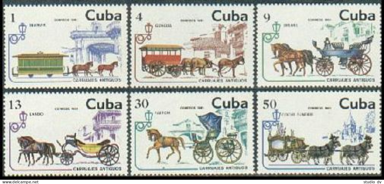 Cuba 2420-2425,MNH.Michel 2569-2574. Horse-drawn Carriages,1981. - Nuevos