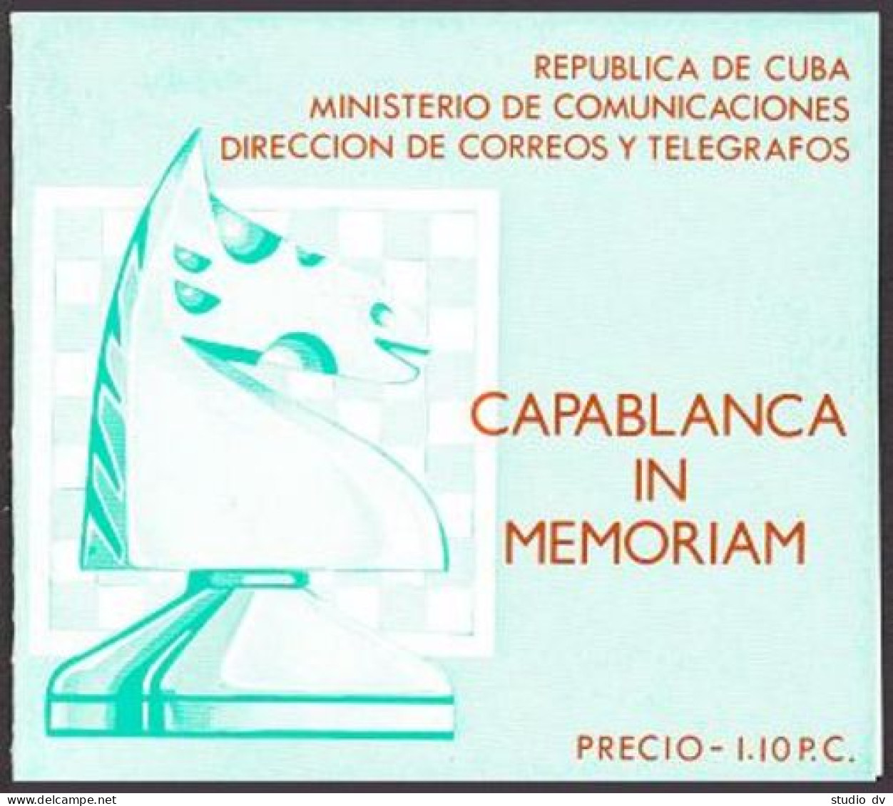 Cuba 2560-2563a Booklet, MNH. Mi 2709-2712 MH. Chess Champion Capablanca, 1982. - Neufs