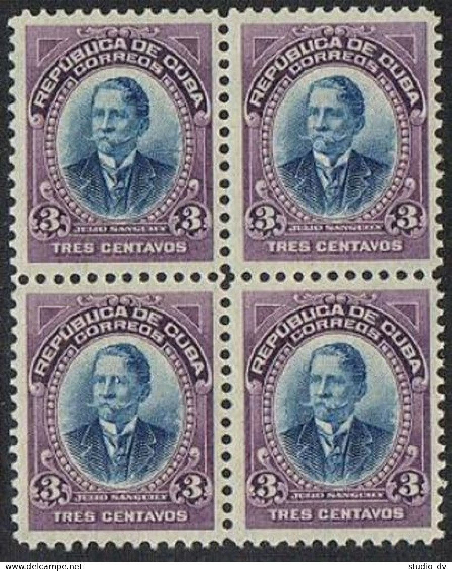 Cuba 241 Block/4, MNH. Michel 18. Julio Sanguily, Cuban Patriot, 1910. - Unused Stamps