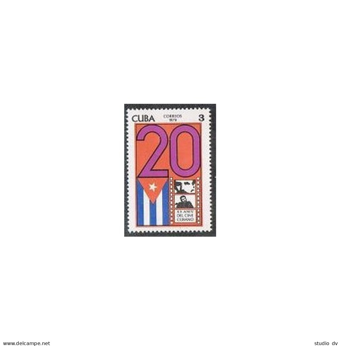 Cuba 2243 Block/4, MNH. Michel 2383. Cuban Film Industry, 20th Ann. 1979. - Unused Stamps