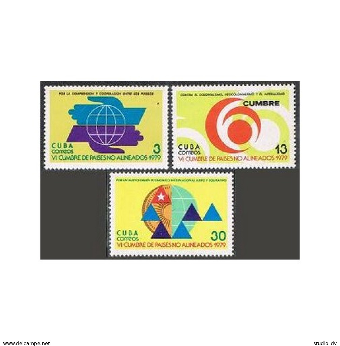 Cuba 2250-2252, MNH. Michel 2391-2393. Summit Of Non-Aligned Countries, 1979. - Neufs